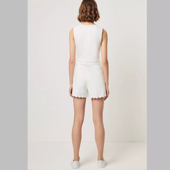 French Connection white scallop romper- Size 6 - Picture 2 of 6